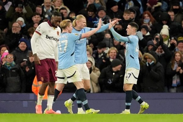 Đội hình ra sân dự kiến của West Ham và Man City