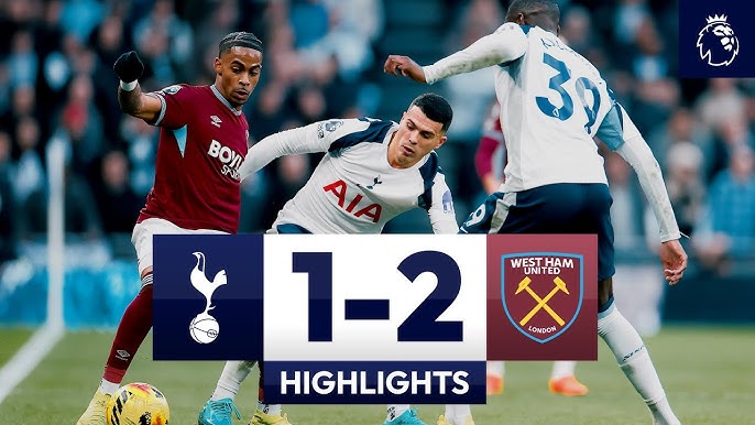 17/01: Tottenham 1-2 West Ham