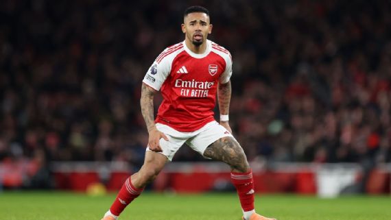 Gabriel Jesus đã gặp nhiều vấn đề về chấn thương kể từ khi gia nhập Arsenal. Catherine Ivill - AMA/Getty Images