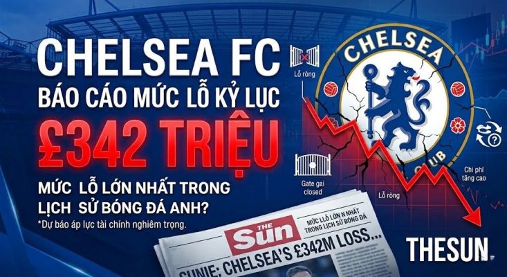 Chelsea Football Club vừa báo cáo mức lỗ tài chính £342 triệu